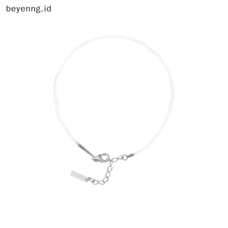 Beyen Charm Gelang Kaki Rantai Ular Perak Stainless Steel Untuk Wanita Perhiasan Untuk Menarik Pria Hormon Kaki Rantai Gelang Hadiah ID