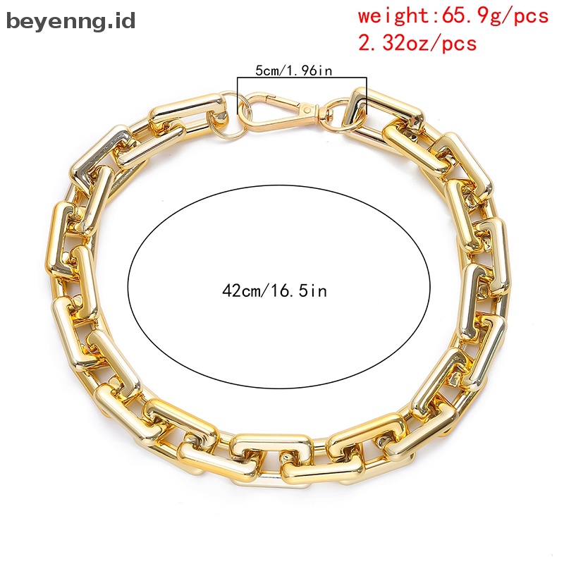 Beyen Punk Hip Hop Choker Chunky Rantai Kalung Pernyataan Fashion Charm Jewelry ID