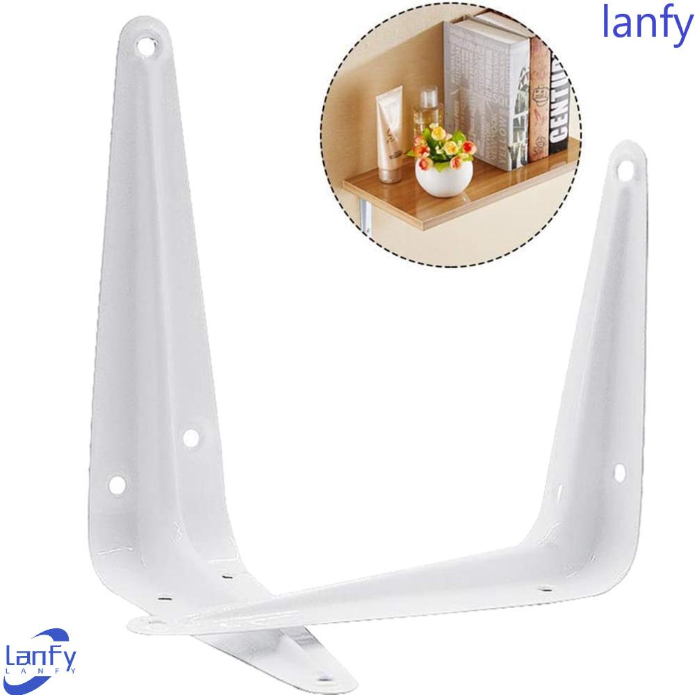 Lanfy London Shelf Bracket Rumah Tahan Lama Sudut Hemat Ruang DIY Rak Dinding Tempel Melayang