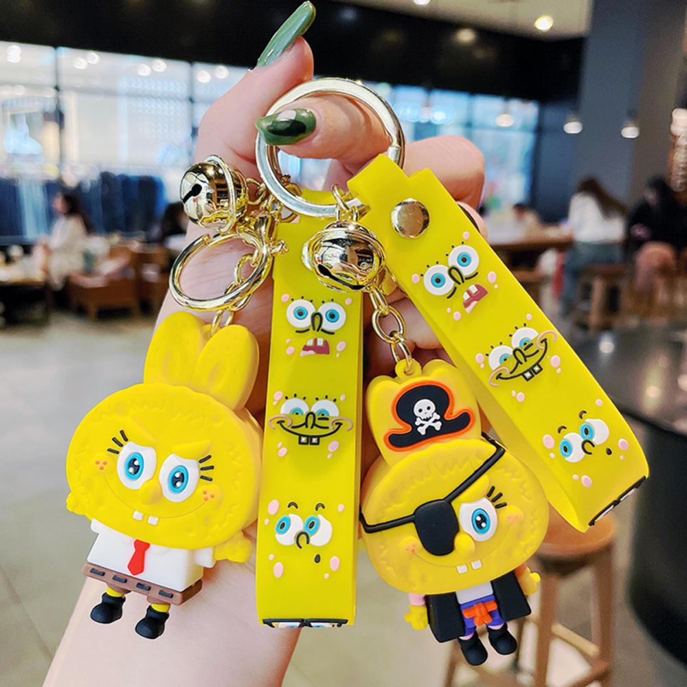 Timekey Gantungan Kunci Patung Anime Kartun Keren Wanita Pria Anime Keyrings Untuk Pesta Ulang Tahun Anak I4W5