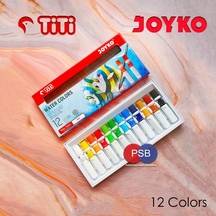 

Titi Joyko Watercolor 12 colors / cat air Titi Joyko 12 warna