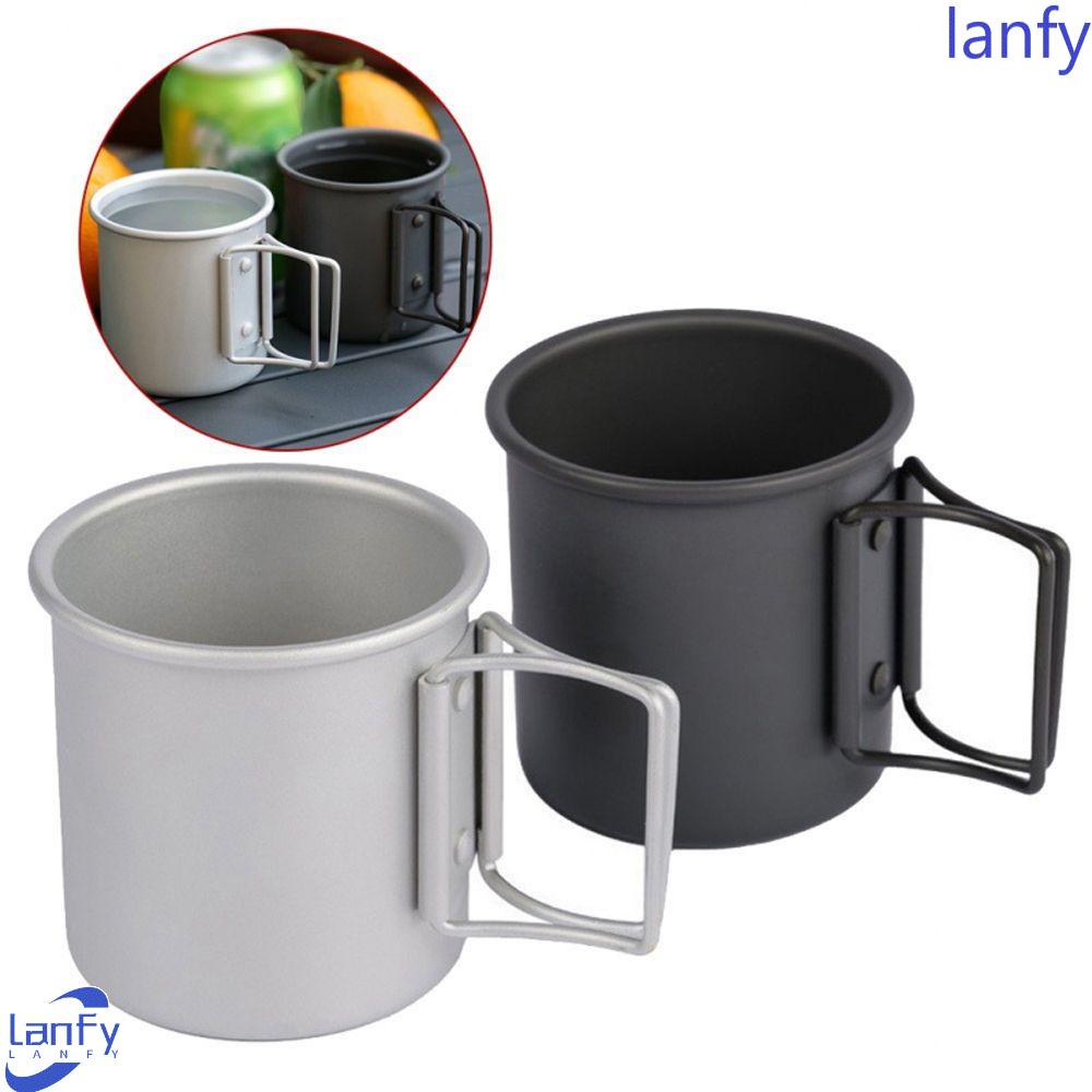 Lanfy Camping Cangkir Set Masak Minum Sendok Garpu Travel Cangkir Air Drink Cup Mug Wisata Peralatan Masak Travel Peralatan Makan Outdoor