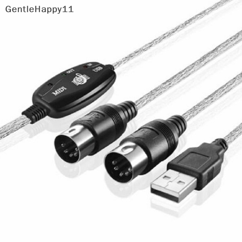 Gentlehappy USB IN-OUT MIDI Cable Converter PC Ke Music Keyboard Adapter Cord id