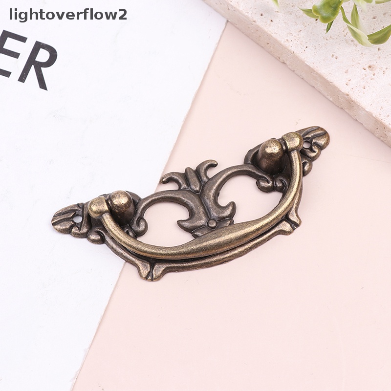 [lightoverflow2] Bronze Furniture Handle Meja Kotak Gagang Pintu Antik Zinc Alloy Pola Kelelawar [ID]