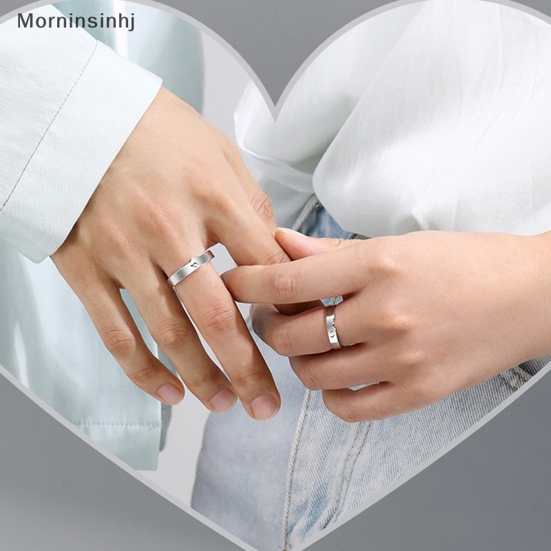 Mornin 1pasang Kiss Matching Ring Pasangan Persahabatan Kekasih Pasangan Cincin Adjustable Rings Set Lovers Ring Jewelry Gift Untuk Wanita Pria Hadiah id