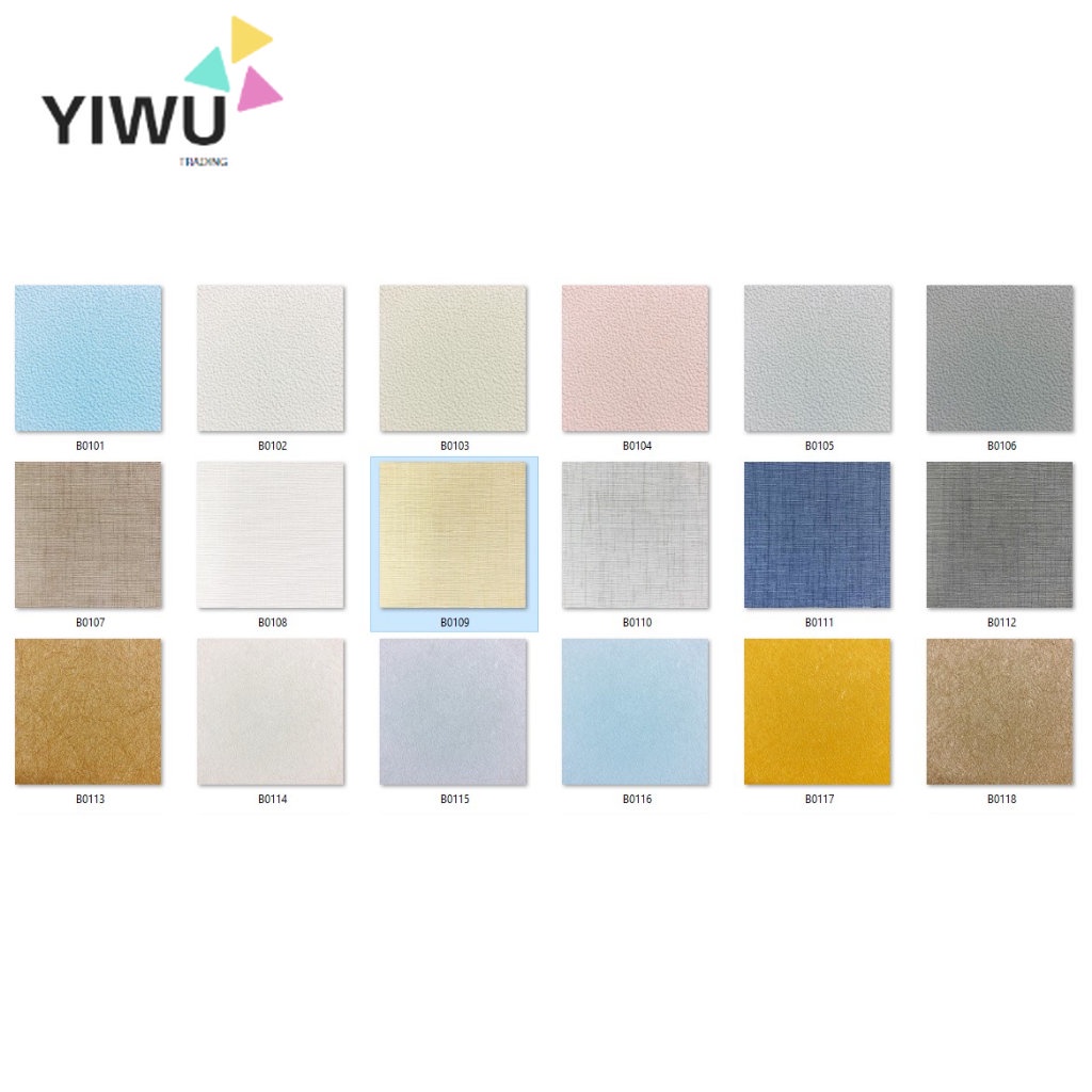 Wallpaper premium Rona B Polos kode B0101 -B0153  motif timbul bertekstur per roll