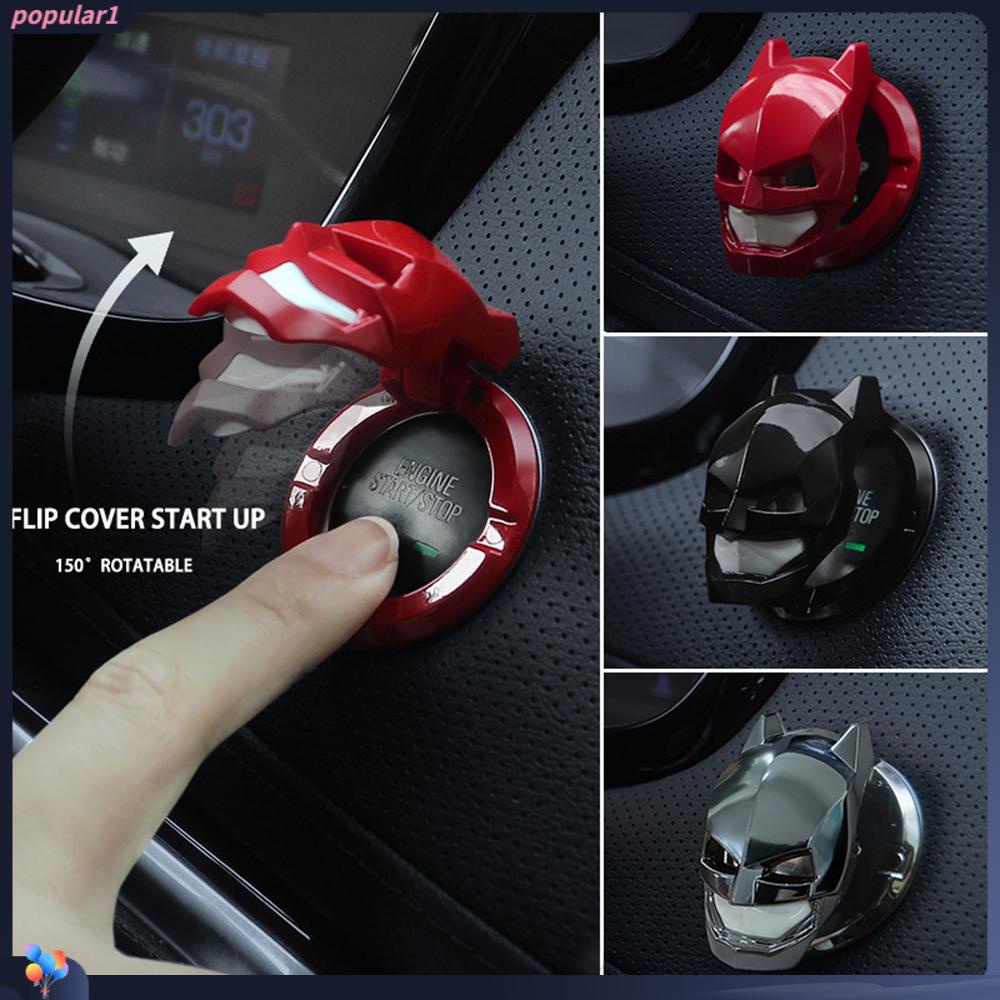 Populer Saklar Start Tombol Cover Keren Onderdil Mobil Trim Stiker Interior Mobil Satu-Kunci Mesin Start
