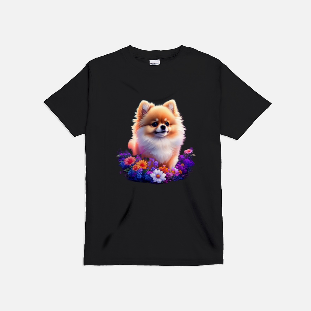 Heavyweight T-Shirt Pomeranian Dog /Anjing Pomeranian/Pom