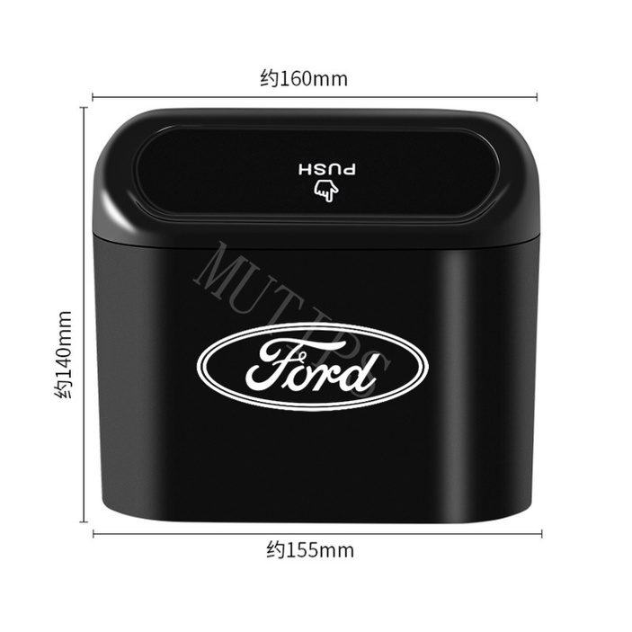 Ford Tempat Sampah Mini Portable Mobil Gantung Tutup Flip Dustbin Back Seat Tahan Air ABS Storage Box Organizer Untuk Focus Everest Mustang Fiesta Ranger Ecosport Escape