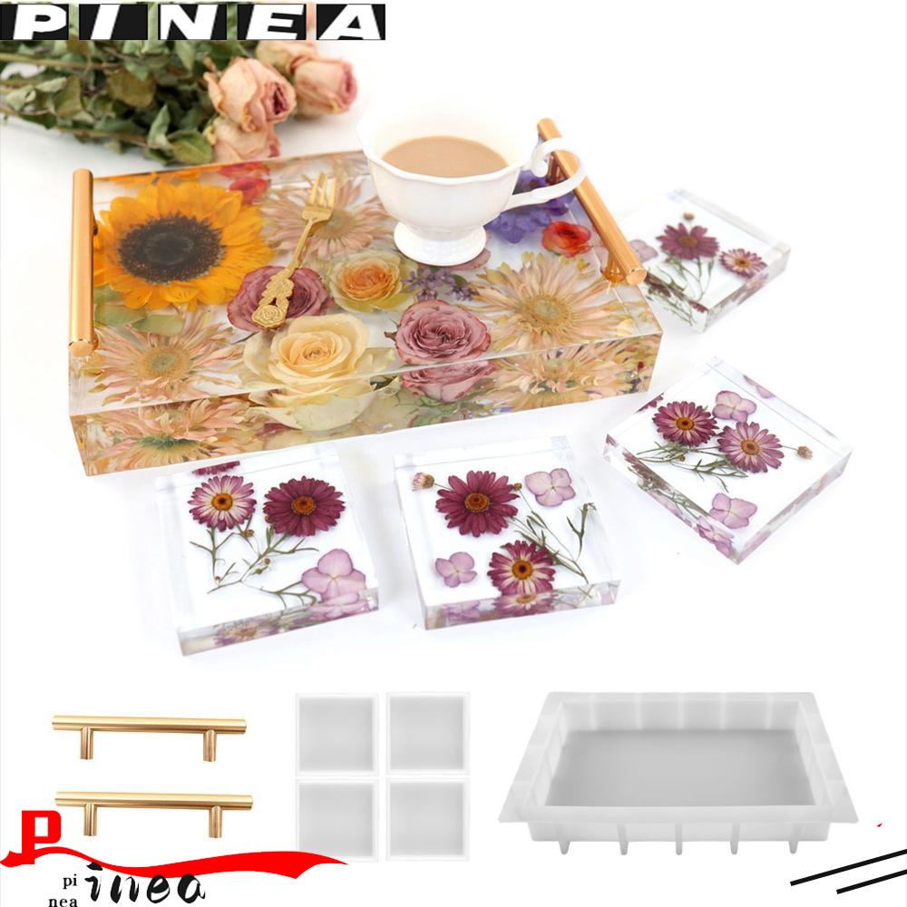 Cetakan Pengecoran Resin Epoksi Nanas Alat Membuat Perhiasan Handle Bracket Base Crystal Tray Silicone Mold