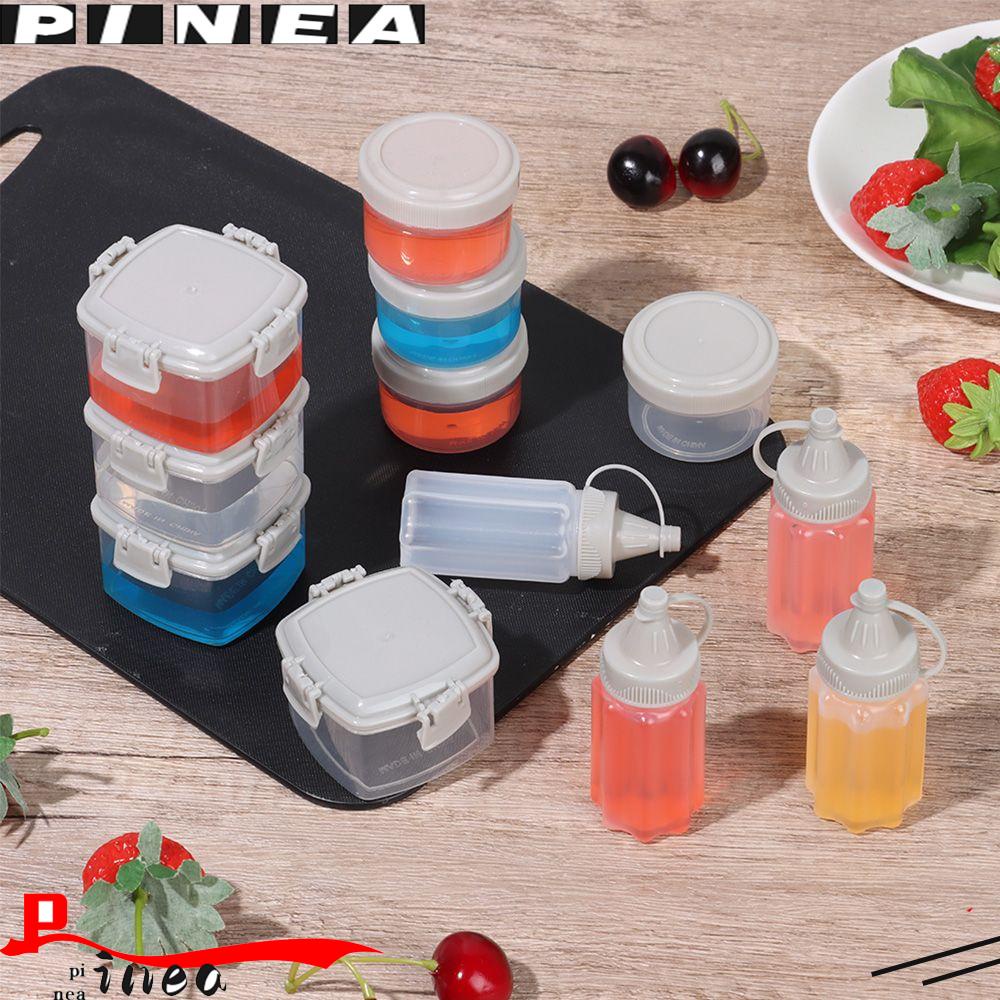 Nanas 4PCS/Set Toples Bumbu Mini Portable Alat Dapur Piknik Perlengkapan Bento Seasoning Box