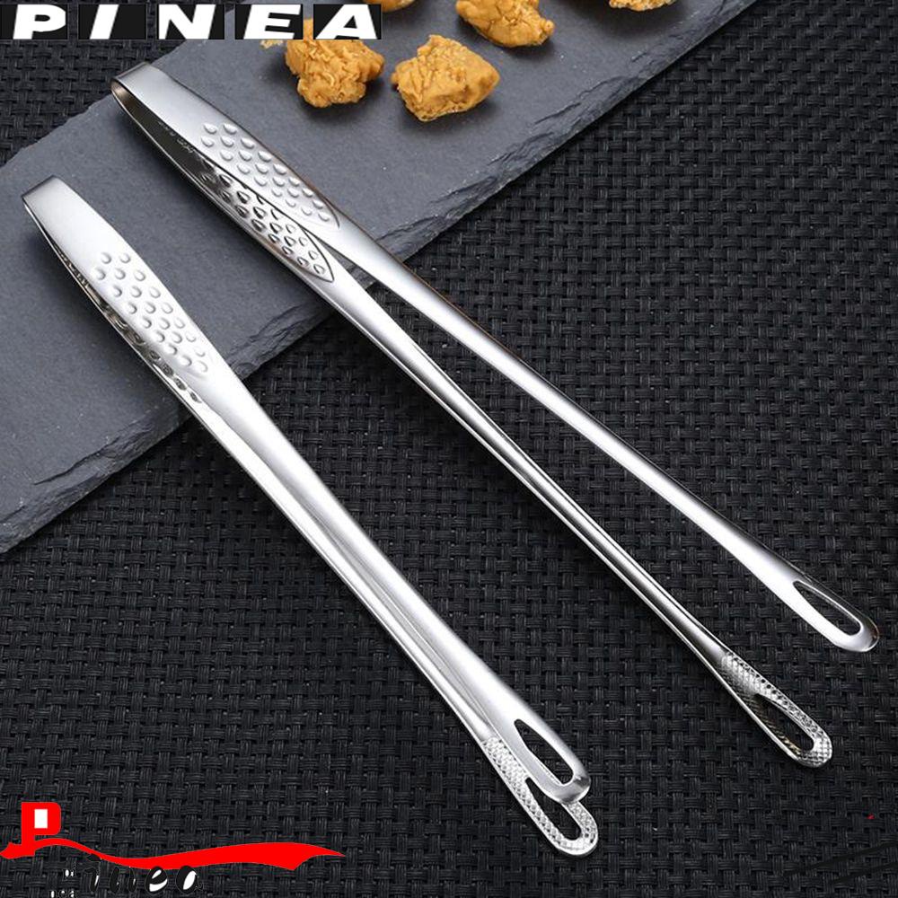 Klip Prasmanan Saji Stainless Steel Nanas, Penjepit Steak Non-Slip, Penjepit BBQ, Penjepit Barbekyu