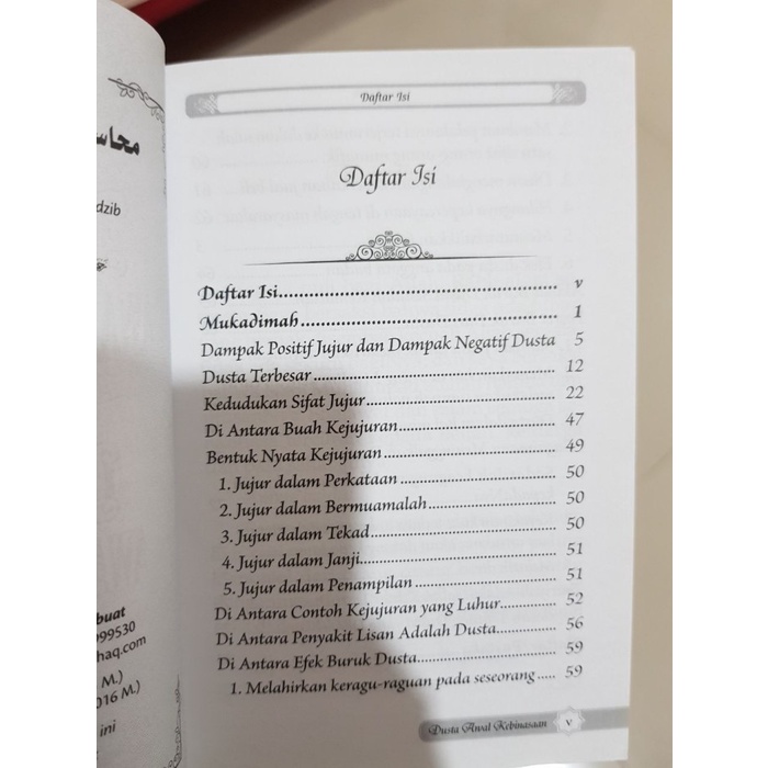 Buku Saku Jujur Awal Kebahagiaan Dusta Awal Kebinasaan - Darul Haq