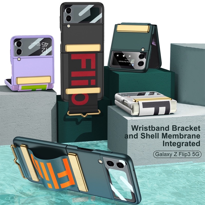 Case Samsung Galaxy Z Flip 4/Z Flip 3 5G Flip 3 Strap Ultra Thin Cover