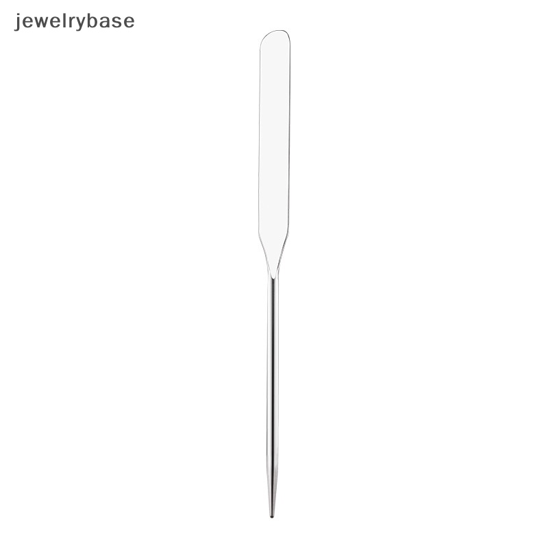 [jewelrybase] Spatula Toner Makeup Stainless Steel Mixing Stick Foundation Alat Pencampur Krim Butik