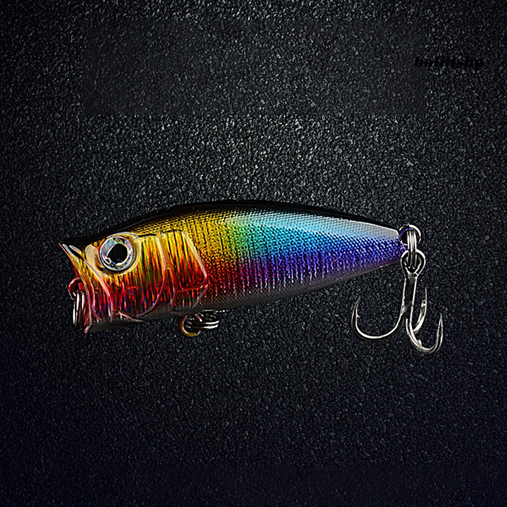 Bo-7g/5.75cm Memancing Umpan 3D Fisheyes Simulasi Universal Ringan Warna Cerah Menangkap Ikan Mini Topwater Popper Air Tawar Buatan Snakehead Umpan Perlengkapan Memancing