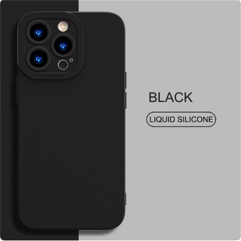 Iphone Case Anti Jatuh Case Rubik's Cube Silikon Cair Perlindungan Lensa Soft Case Cocok Untuk Iphone11 12 13 14 Pro max X XR XS XSMAX Anti-knock