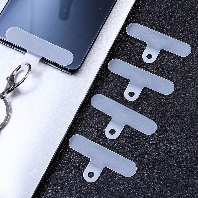 2/10pcs Anti-Hilang Pad Transparan Dilepas Patch Kabel Telepon/Ponsel Lanyard Kartu Klip Gantung Leher Gaya Cord Tab