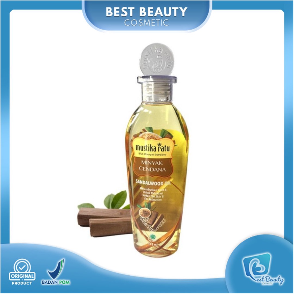 ★ BB ★ Mustika Ratu Minyak Cendana 175ml - Sandalwood Oil Essentials - Melembutkan Relaksasi