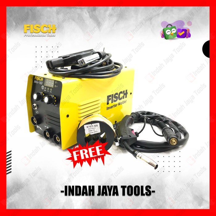 FISCH MIG 160 MMA TIG Mesin Las 3 in 1 Argon CO2 Tanpa Gas Flux CO