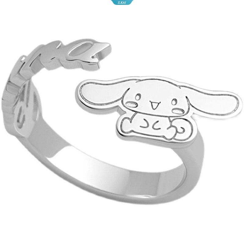 Cincin Cinnamoroll Lucu Pasangan Fashion Cincin Sederhana Tren Liar CinnamorollAdjustable Pembukaan Cincin Kartun Accessaries Rings Hadiah Gadis Perhiasan Aksesoris Hadiah [ZK]