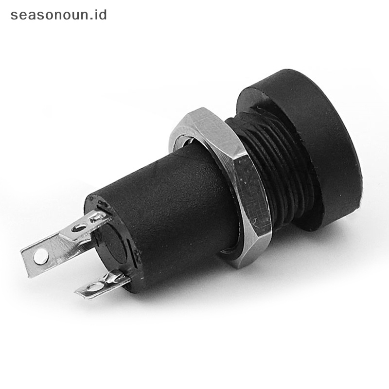 Seasonoun 1Pcs PJ392A 3.5MM Audio Jack Socket 3tiang Hitam Dudukan Panel Solder Stereo Kaki Tiga Atau Empat Dengan Drat Sekrup Internal.