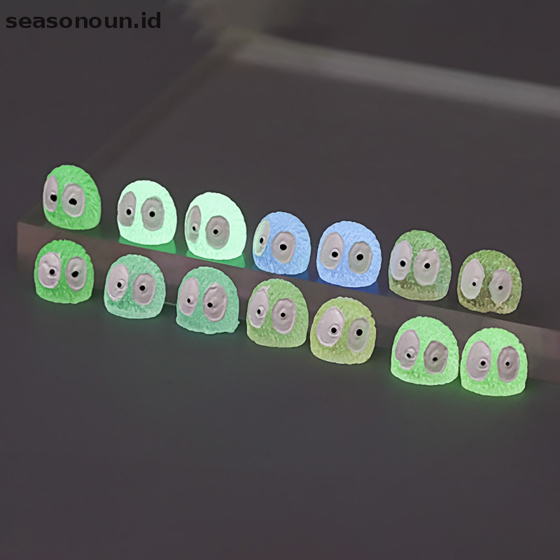 Seasonoun 10pcs Briket Mini Luminous Anti Karat Debu Sprite Micro Patung Hias Dekorasi.