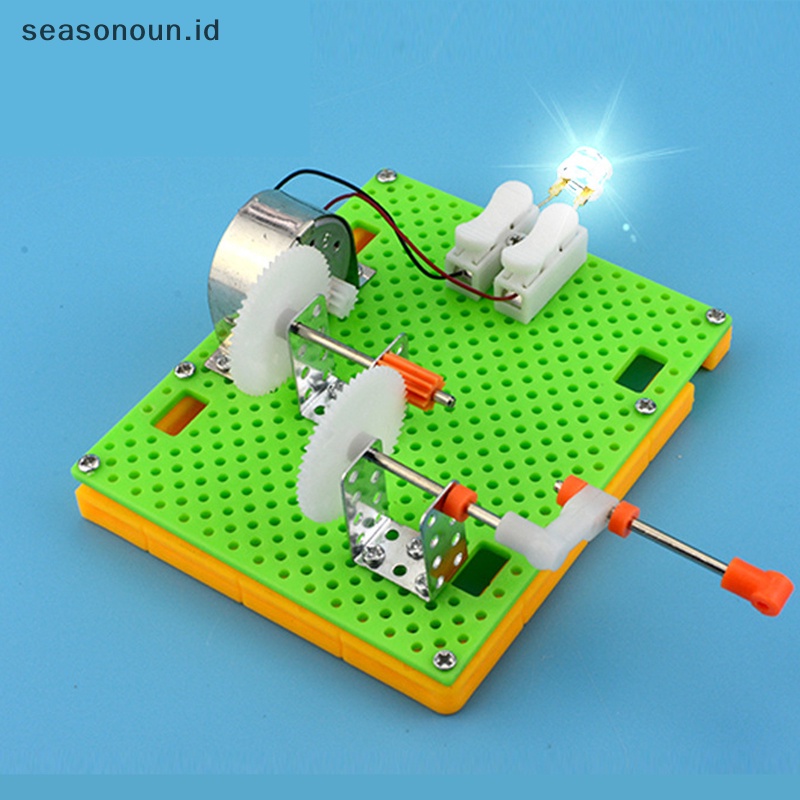 Mainan Edukasi Eksperimen Fisik Ipa Lucu Seasonoun Model Generator Engkol Tangan DIY.