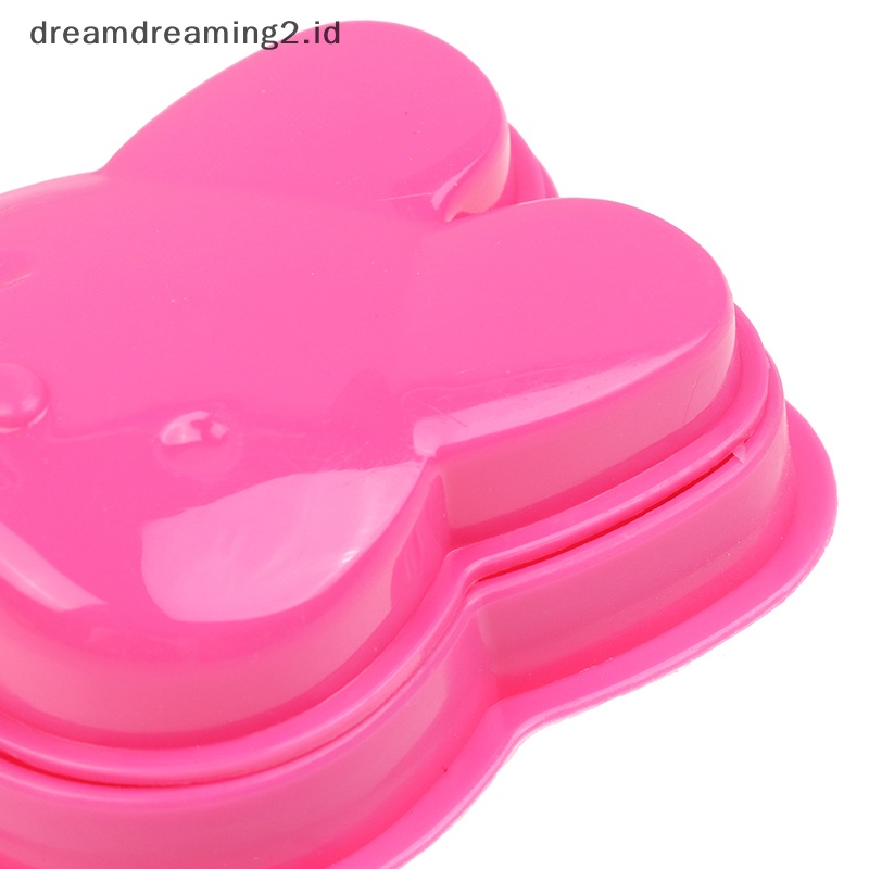 (drea) 3pcs Cetakan Dapur Untuk Sushi Onigiri Kartun Bunny Kitty Bear Rice Ball Mold//