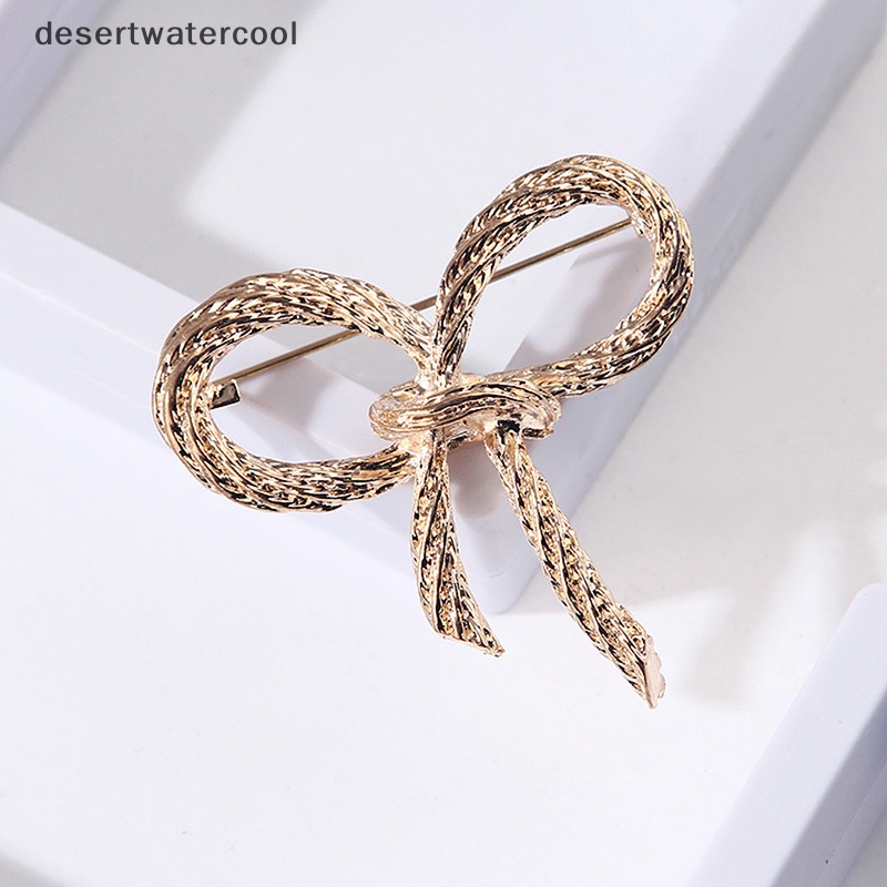 Deid Fashion Busur Bros Untuk Wanita Ikatan Simpul Bros Pin Safety Lapel Pin Brooch Pernikahan Perhiasan Aksesoris Martijn