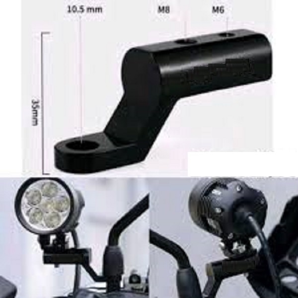 Bracket Dudukan Lampu Tembak Holder HP Braket Spion Motor Brecket