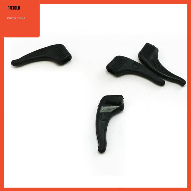 [Predolo] 10pasang Kacamata Anti Slip Ear Hook Tip Spectacles Grip Temple Holder Hitam