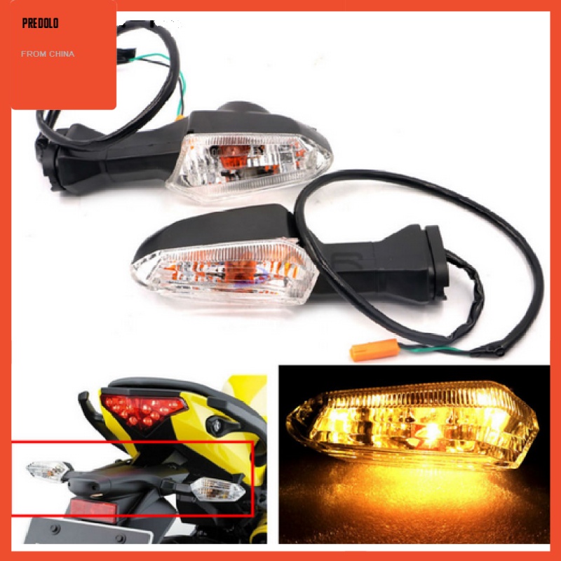 [Predolo] Indikator Sein Motor Lampu Blinkers (Lensa Bening, Lampu Amber)