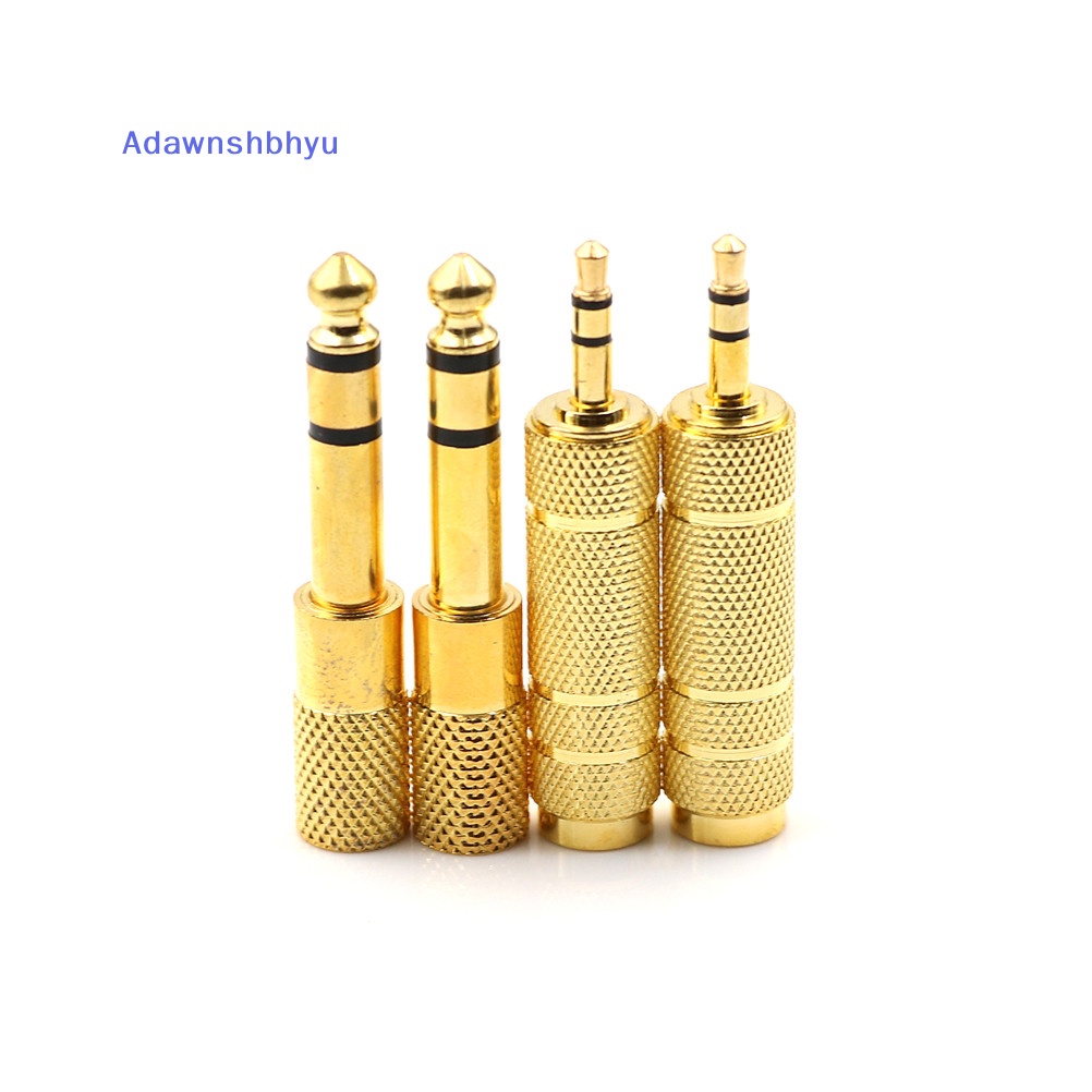 Adhyu 2Pcs Convertor Adapter Audio Stereo 6.35mm Ke 3.5mm Untuk Microphone Headphone ID