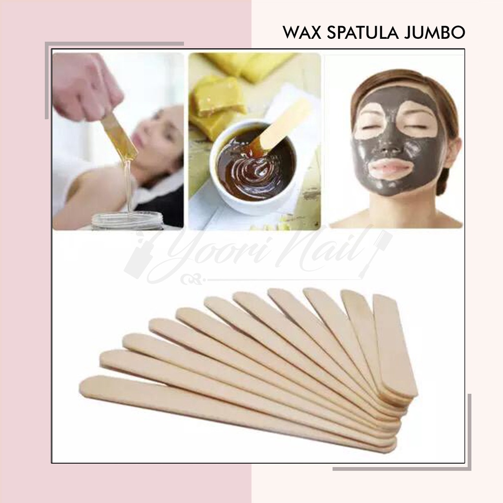 25pcs Wooden wax spatula jumbo waxing stick kayu besar stik ice cream