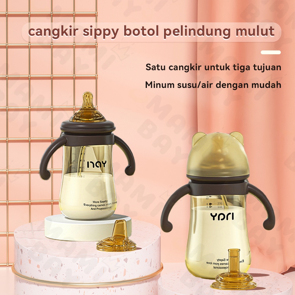 Mamibayi 3In1 Botol Susu Bayi Model Beruang Anti Kolik Botol Minum Anak Bayi