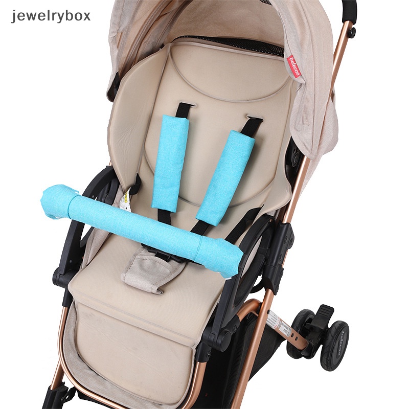 [jewelrybox] Stroller Armrest Cover Stroller Pagar Penutup Pelindung Aksesoris Kapas Murni Kasa Kancing Jepret Pelindung Pagar Air Liur Handuk Butik