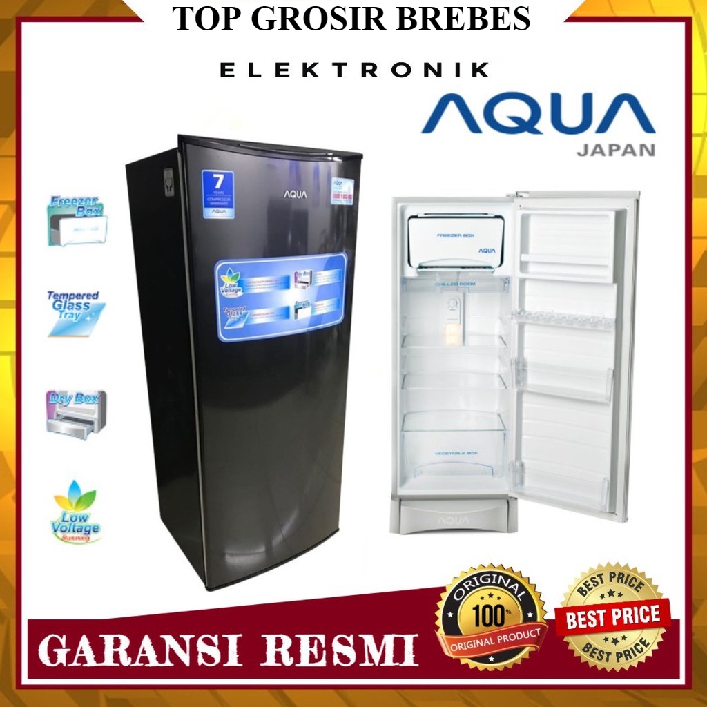 LEMARI ES 1 PINTU AQUA AQR-D 190 GARANSI 7 TAHUN KULKAS AQUA AQRD 190 DS