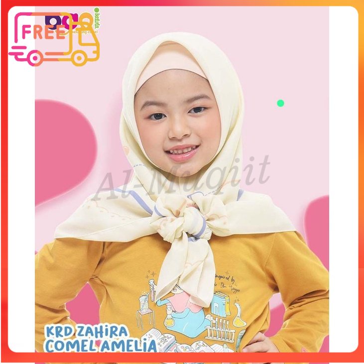 DISKON RABBANI ORI Zahira Comel Amelia | Hijab Segitiga | Scarf | Hijab Anak Al-Muqiit.Shop