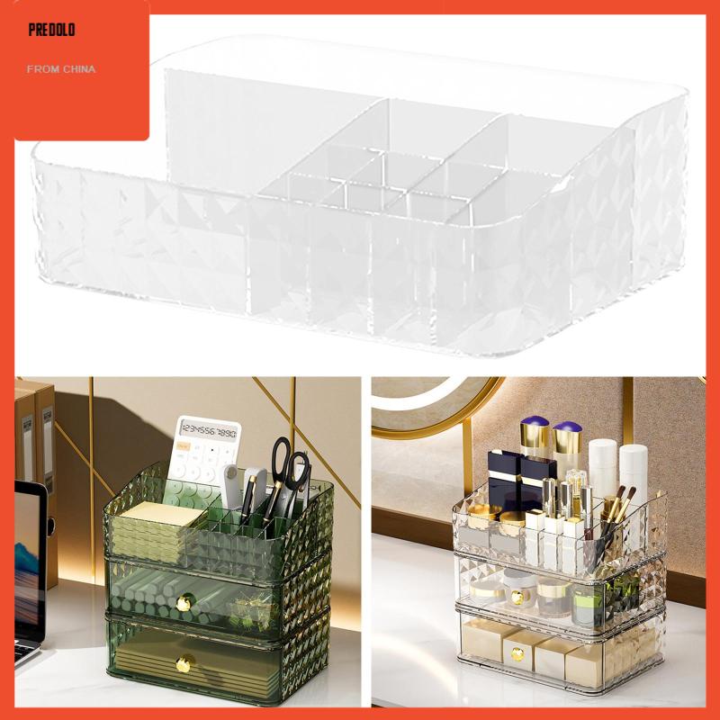 [Predolo] Kotak Penyimpanan Kamar Mandi Table Organizers Meja Rias Sederhana Kosmetik Case Makeup Vanity Holder Untuk Asrama Rumah Ruang Tamu Apartemen Dekorasi