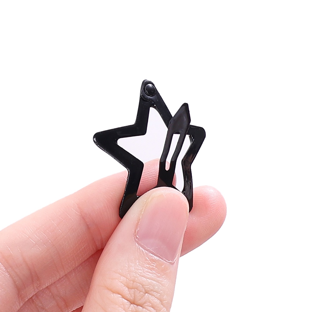 Grosir/y2k Style Women Hair Clip/Hot Girls Vintage Pentagram Star Hip Hop Hairpin/Ladies Simple Hair Pin/Jepit BB Cewek/Aksesoris Rambut Elegan