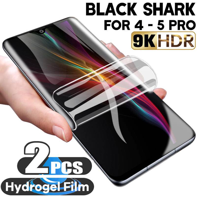 2pcs Film Hydrogel Bening Di Pelindung Layar Untuk Xiaomi Black Shark 5 4 4S 3 3S 2 Pro Anti blue light Pelindung Layar Untuk Xiaomi Black Shark Helo 5S Bukan Kaca
