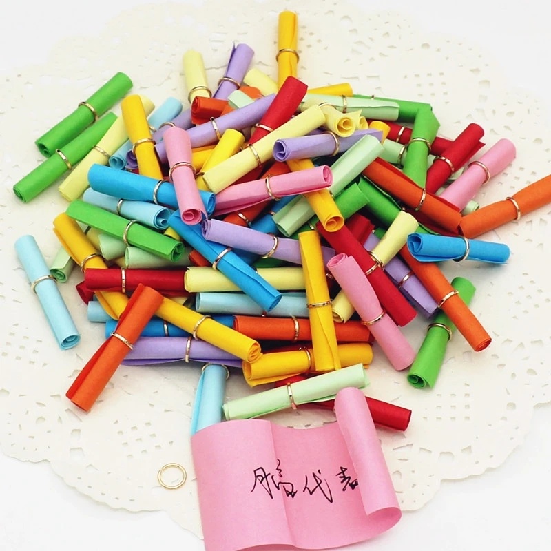 60pcs Kertas Roll Harapan Warna-Warni/Kartu Scrapbooking Handmade DIY Warna Campur