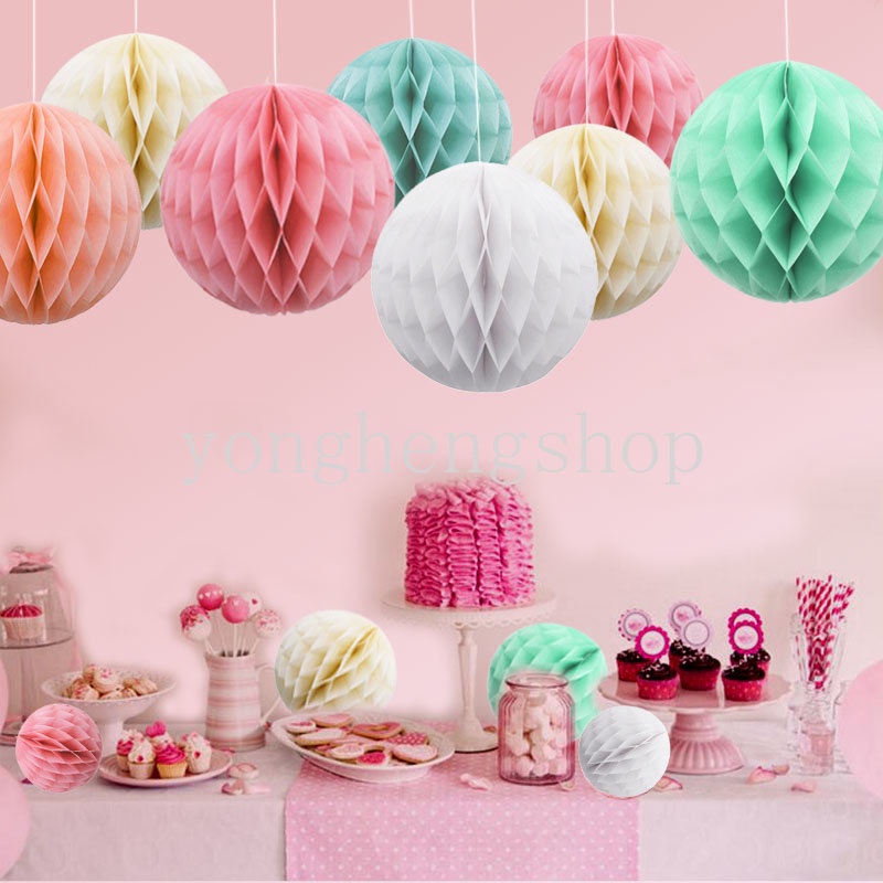 5 Pcs/set 15 cm Kertas Bola Sarang Lebah DIY Pernikahan Lentera Dekorasi Ulang Tahun Rumah Pesta Baby Shower Perlengkapan Hias Gantung Bola Bunga Kerajinan