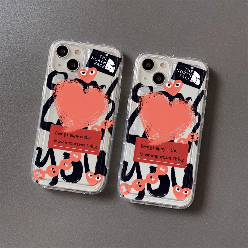 Graffiti Heart Case Untuk Vivo Y11 Y12 Y15 Y17 Y12S Y12A Y20 Y20S Y21 Y21A Y21G Y21S Y33 Y33S Y33T Y3S Y90 Y91 Y91C Y91i Y95 Y70 Y1S V21 V255G X8 Lite Airbag Shockproof Cover