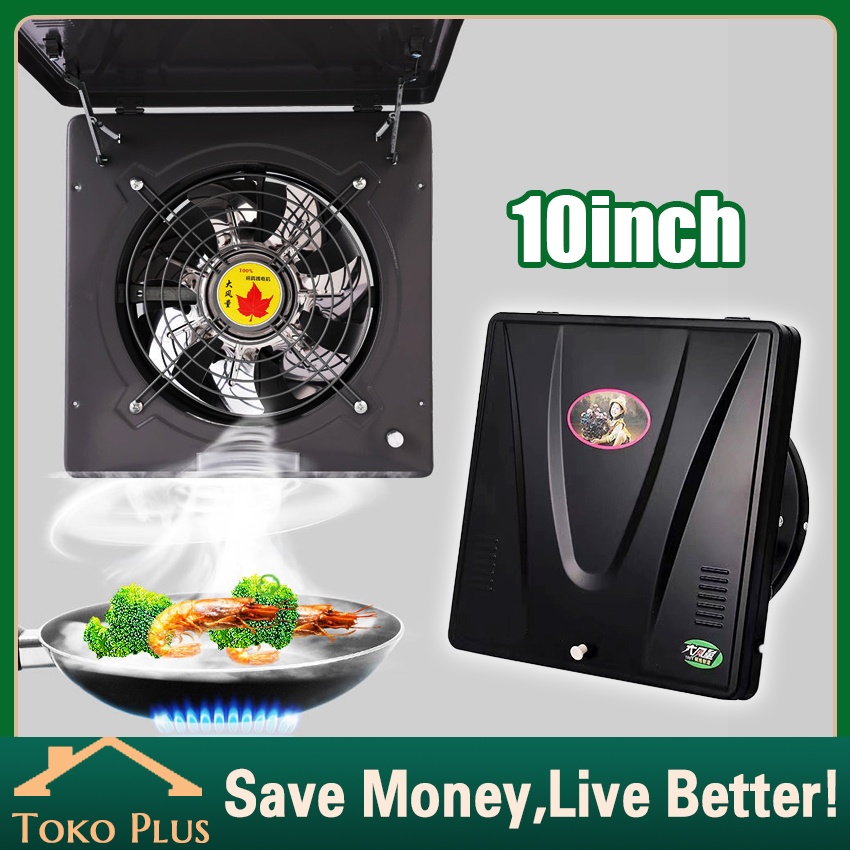Exhaust Industrial Fan Dinding 10 inch With Cover anti kecoa anti tikus Untuk Rumah Toilet Dapur Ful