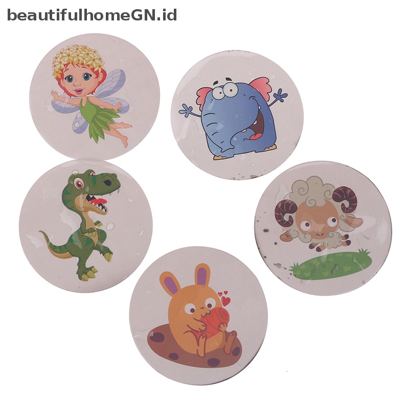 {Cantik} 1set Stiker Berubah Warna Thermochromic Toilet Sticker Urinal Training Stiker~