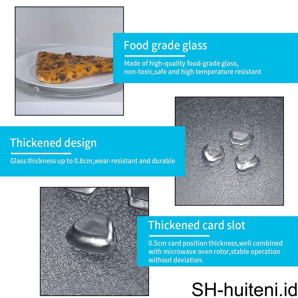 Meja Putar Kaca Piring Microwave Pengganti9 6inches Untuk Oven Microwave
