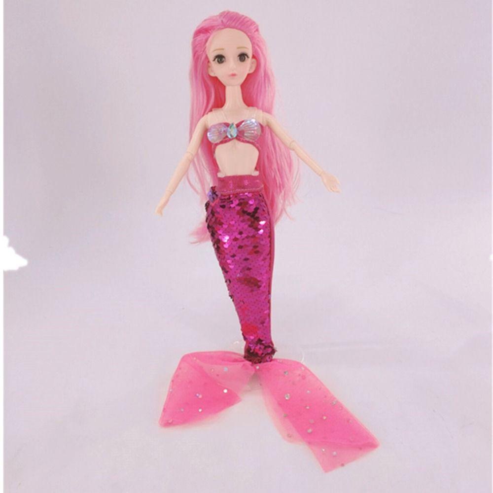 REBUY Rebuy Mermaid Tail Wedding Dress 1set Fashion Dress-Up Crossdress Fairy Tale Doll Cosplay Untuk1/6Boneka Boneka Cosplay Baju