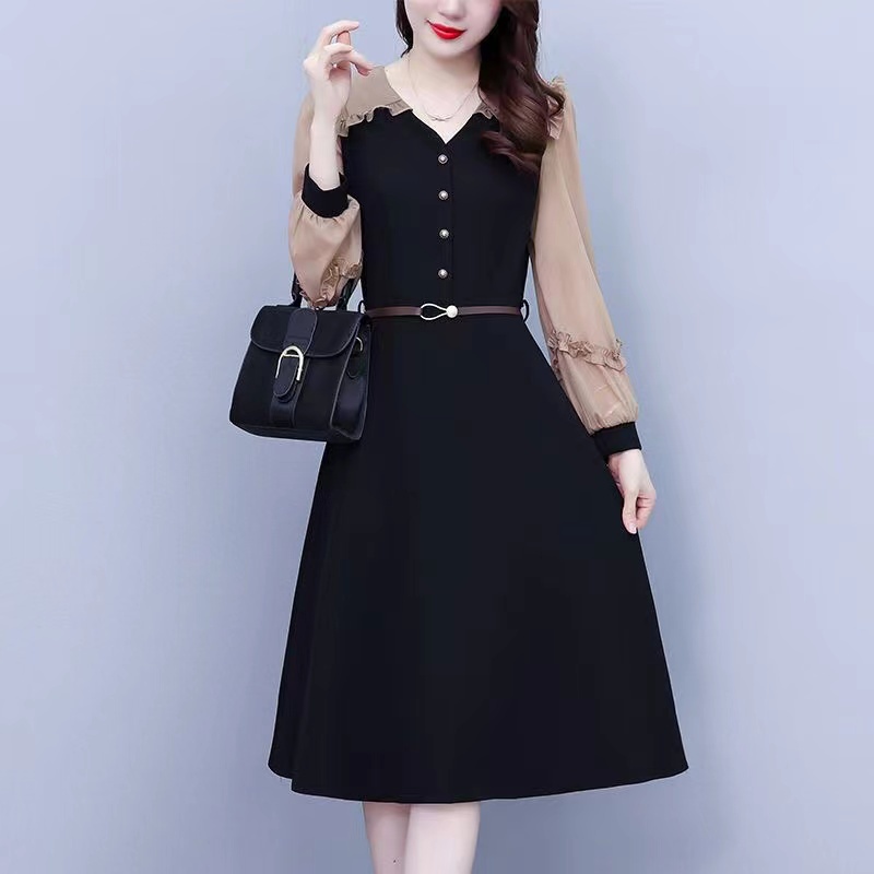 [Ready] Dress Korea Lengan Panjang Terbaru/Dress  Korea Casual Elegan
